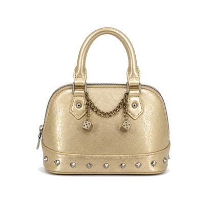 The Aurelia Mini – Metallic Charm Satchel