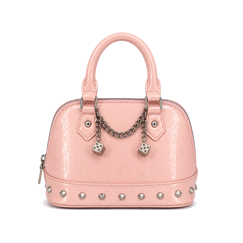 The Aurelia Mini – Metallic Charm Satchel