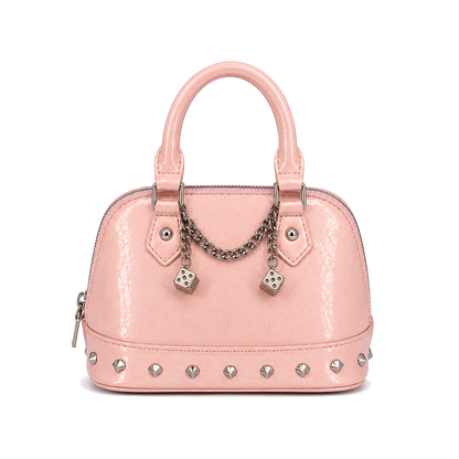 The Aurelia Mini – Metallic Charm Satchel