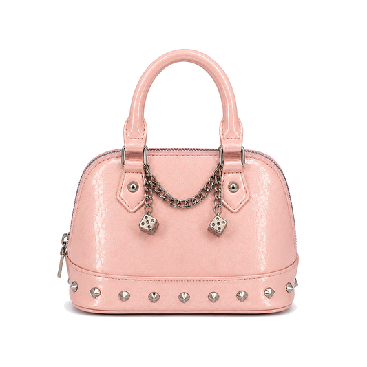 The Aurelia Mini – Metallic Charm Satchel