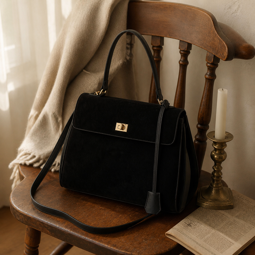 The Daily Vintage Kelly Suede Tote Bag
