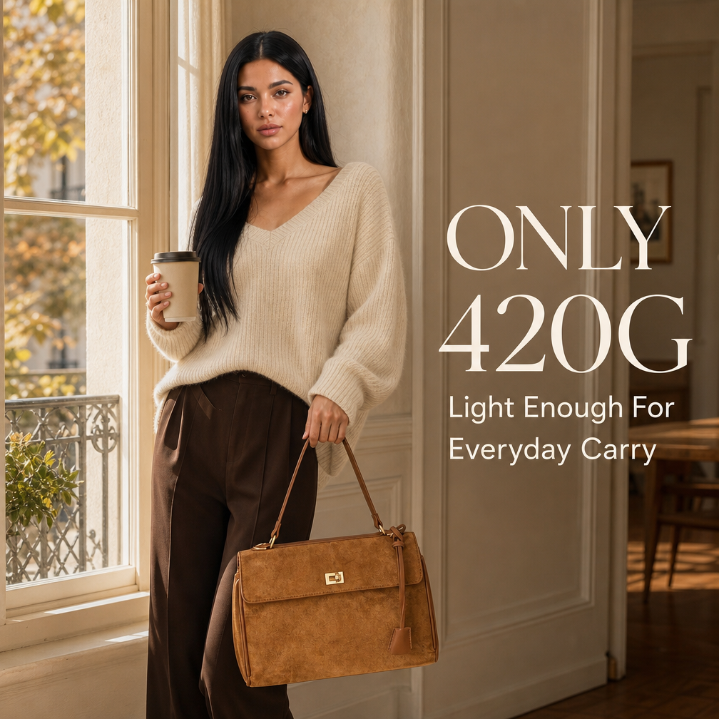The Daily Vintage Kelly Suede Tote Bag