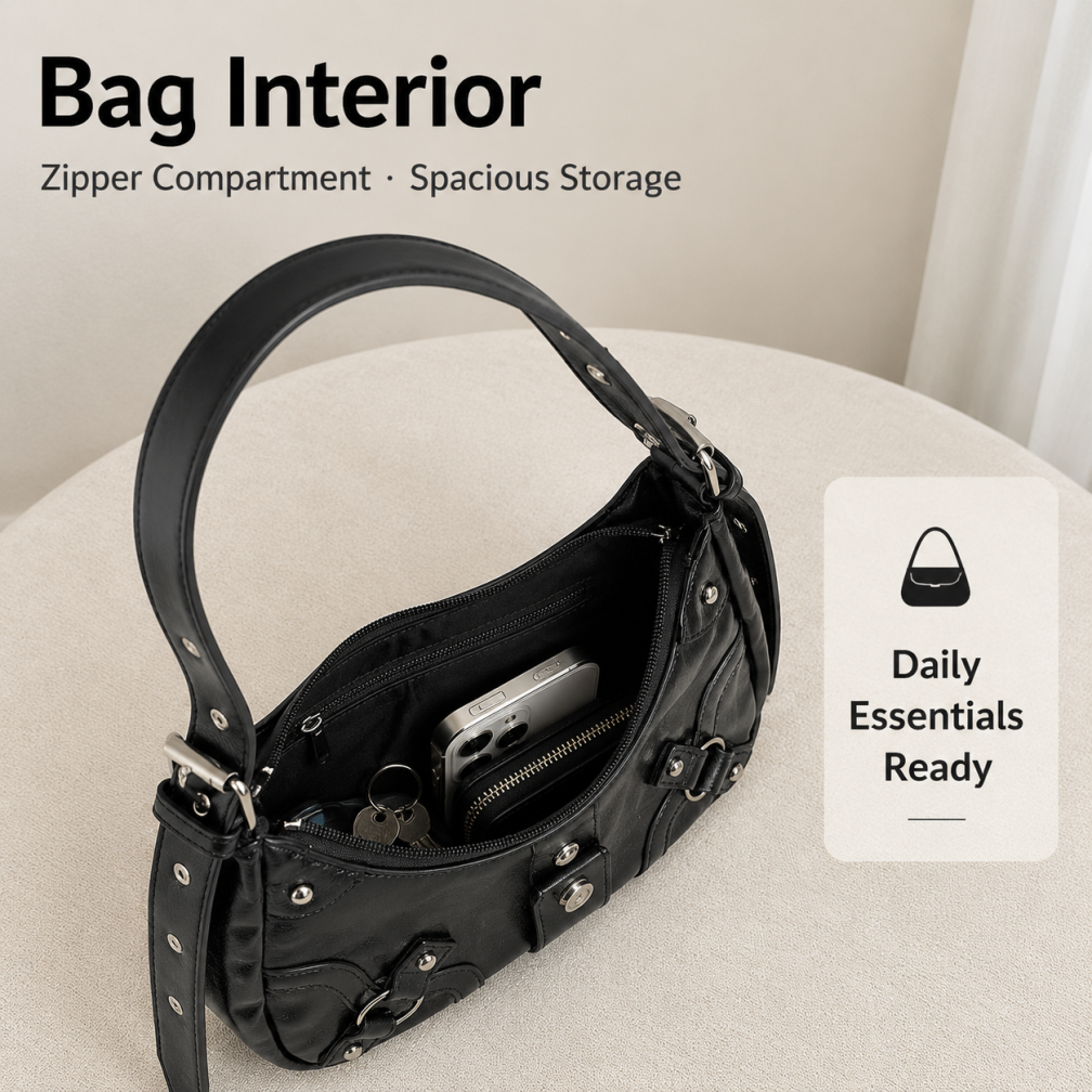 Rebel Buckle Shoulder Bag