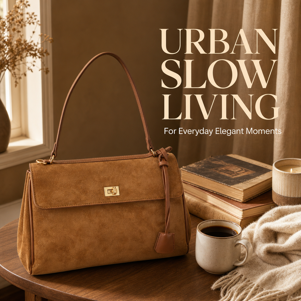 The Daily Vintage Kelly Suede Tote Bag