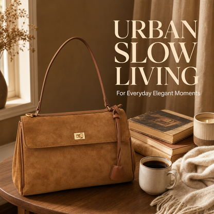 The Daily Vintage Kelly Suede Tote Bag