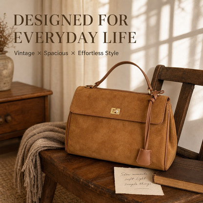 The Daily Vintage Kelly Suede Tote Bag
